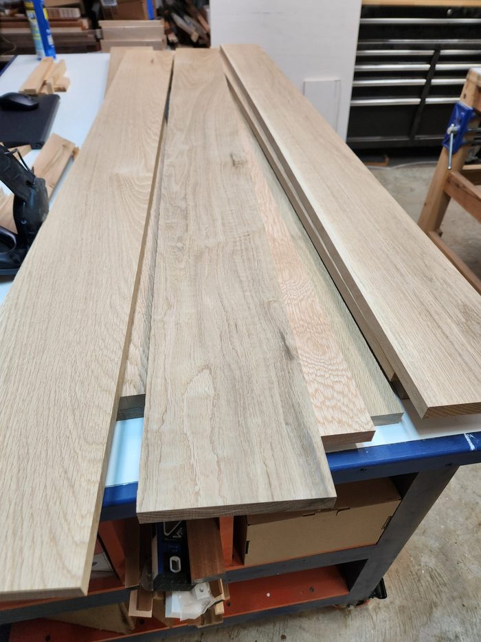 Selecting rough white oak lumber